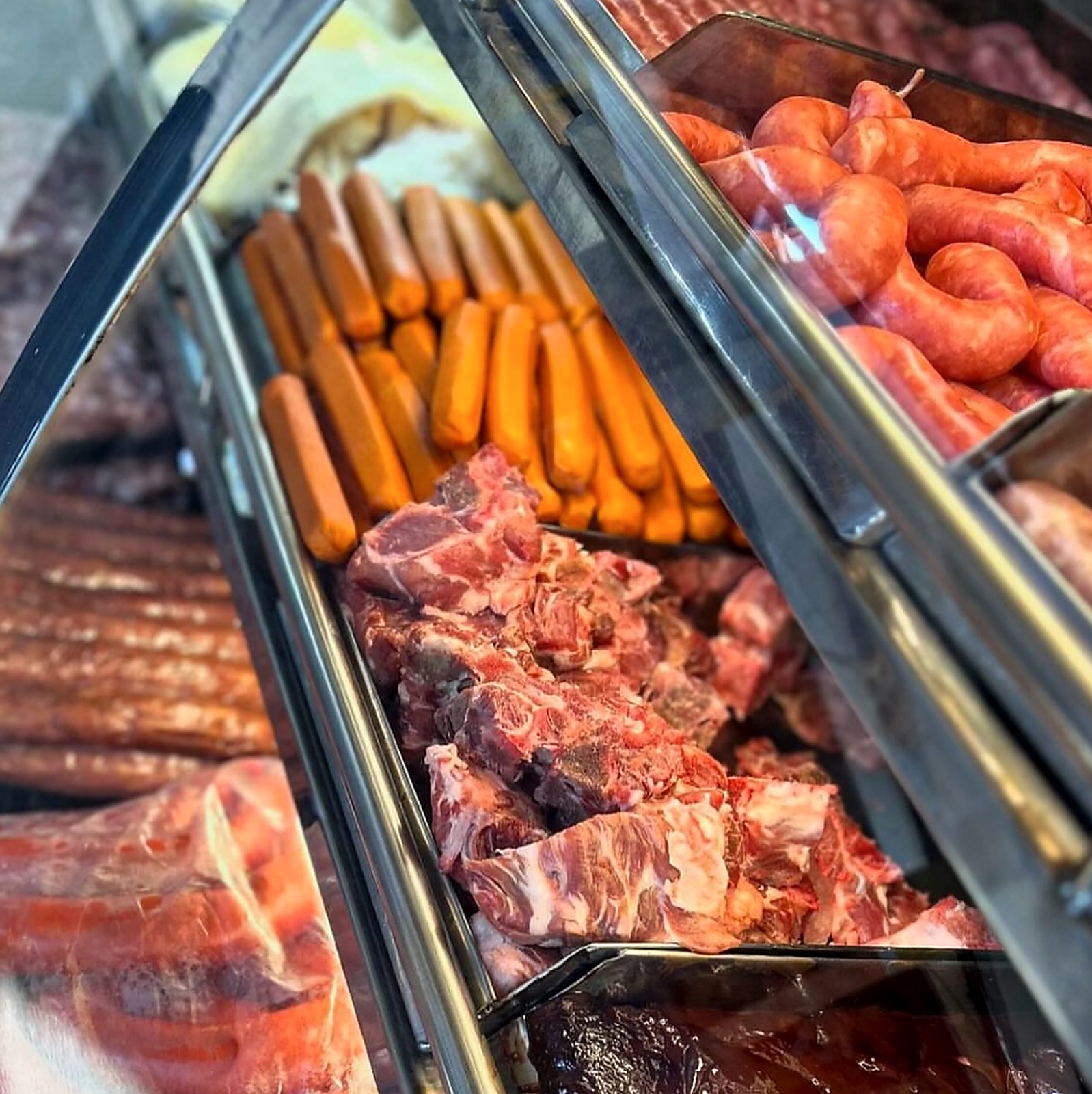 Produtos frescos no açougue